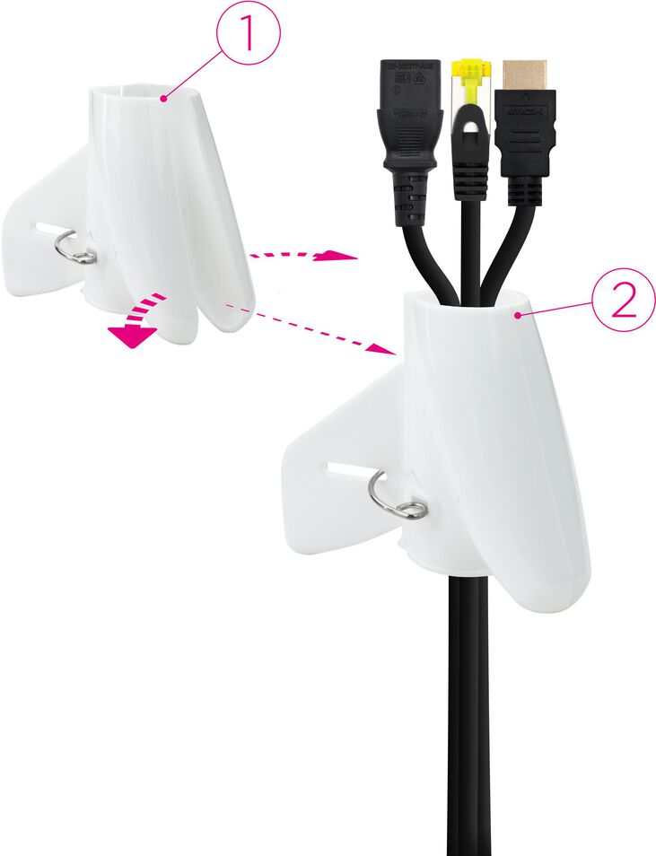 Organizador de cables flexible Nanocable 25 mm 3 M Blanco image number 1
