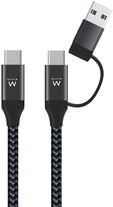 Cable de Carga Ewent EW9918 USB-C 2 em 1 image number null