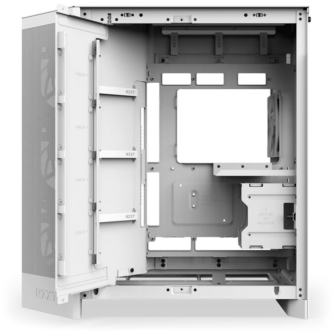 Torre E-ATX NZXT H9 Flow RGB+ Blanca (2025) Cristal Templado image number 11