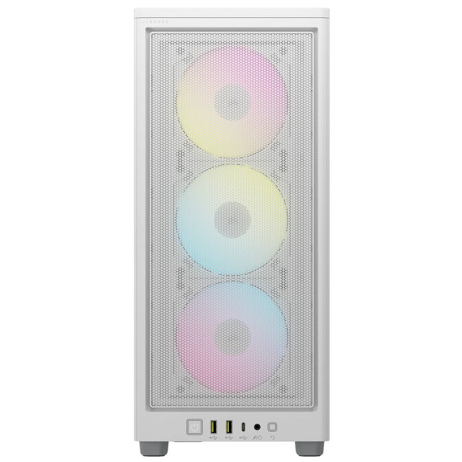 Torre Mini-ITX Corsair iCue 2000D RGB Blanco Cristal Templado image number 4