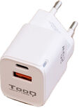 Cargador Tooq USB-C/PD 20W + USB-A/QC 20W image number null