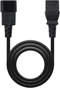 Cable de Alimentación Nanocable C13/F-C14/M 3M Negro