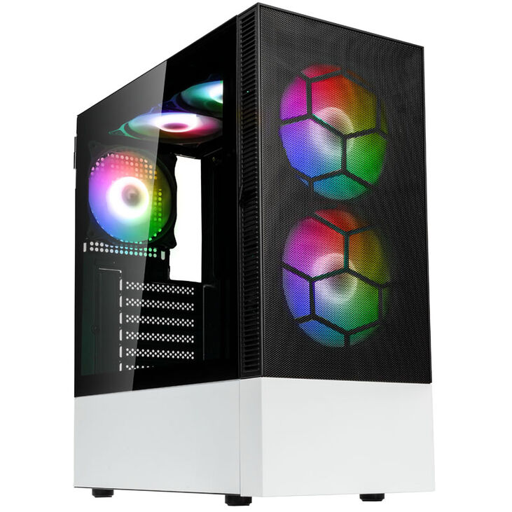 Caja ATX Kolink Observatory MX Mesh ARGB Negro/Blanco image number 0