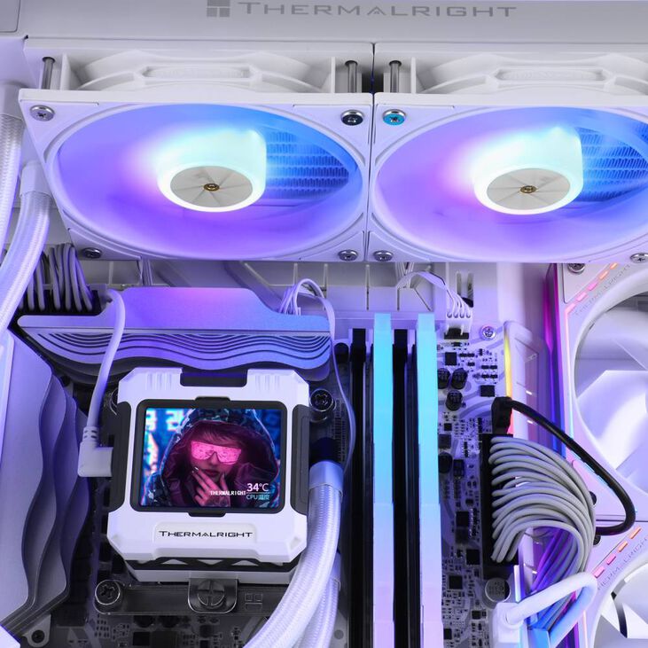 Kit Refrigeración Líquida Thermalright Frozen Warframe ARGB Blanco - 240mm image number 4