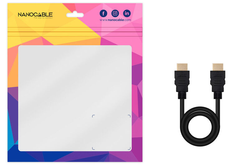 Cable HDMI V2.0 4K@60Hz 18Gbps NanoCable USB-A M/M 5 M Negro image number 3