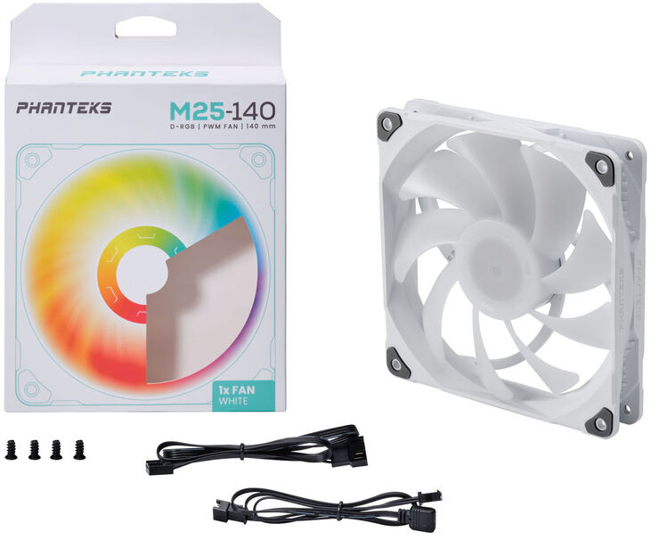 Ventilador Phanteks M25 PWM D-RGB Blanca- 140mm image number 6