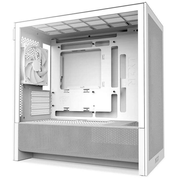 Torre Micro-ATX NZXT H3 Flow Blanca Cristal Templado image number 3