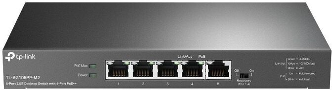 Switch TP-Link TL-SG105PP-M2 Unmanaged 5-Port 2.5G Desktop Switch with 4-Port PoE++ image number 0