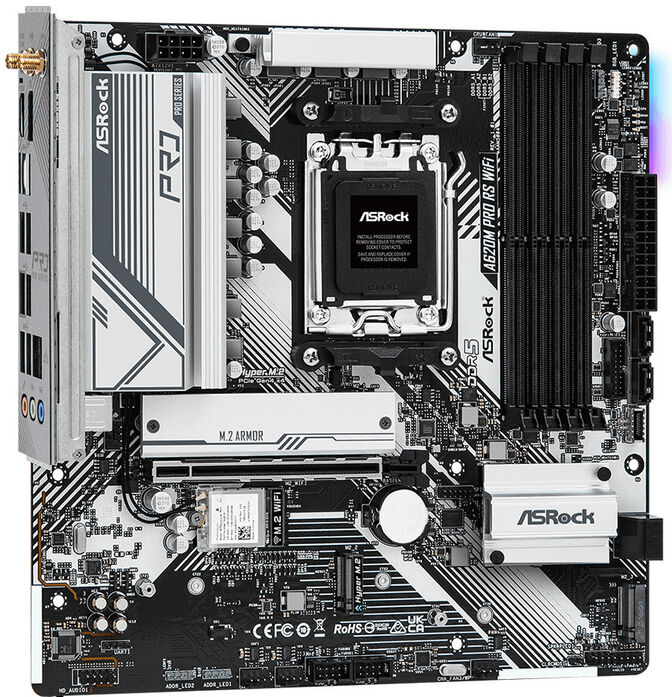 Placa Base ASRock A620M Pro RS WiFi image number 2