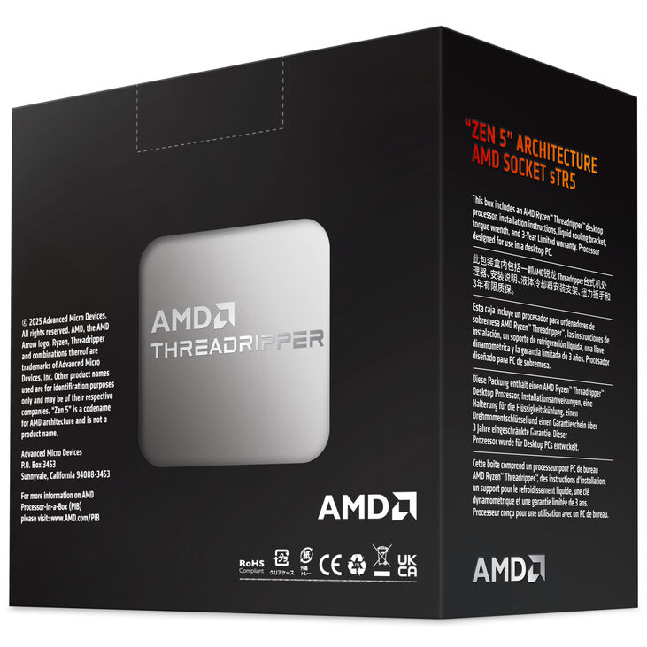 Procesador AMD Threadripper 9960X 24-Core (4.2GHz-5.4GHz) 152MB sTR5 TRX50 image number 16