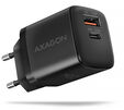 Cargador de pared AXAGON ACU-PQ20 QC3.0/AFC/FCP + PD type-C  20W Negro image number null