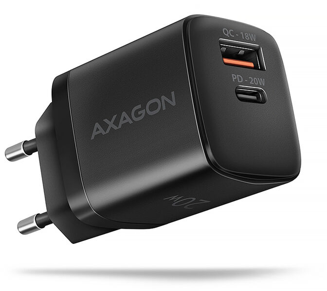 Cargador de pared AXAGON ACU-PQ20 QC3.0/AFC/FCP + PD type-C  20W Negro image number 0