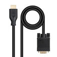 Cable Convertidor Nanocable VGA/M a HDMI/M, Negro, 1.8 M image number null