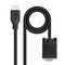 Cable Convertidor Nanocable VGA/M a HDMI/M, Negro, 1.8 M