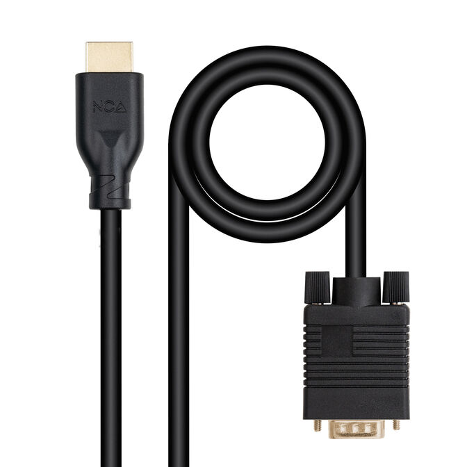 Cable Convertidor Nanocable VGA/M a HDMI/M, Negro, 1.8 M image number 0