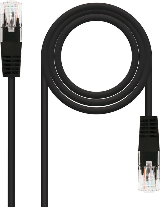 Cable de Red NanoCable RJ45 UTP CAT.5E AWG24 0.5M Negro image number 0