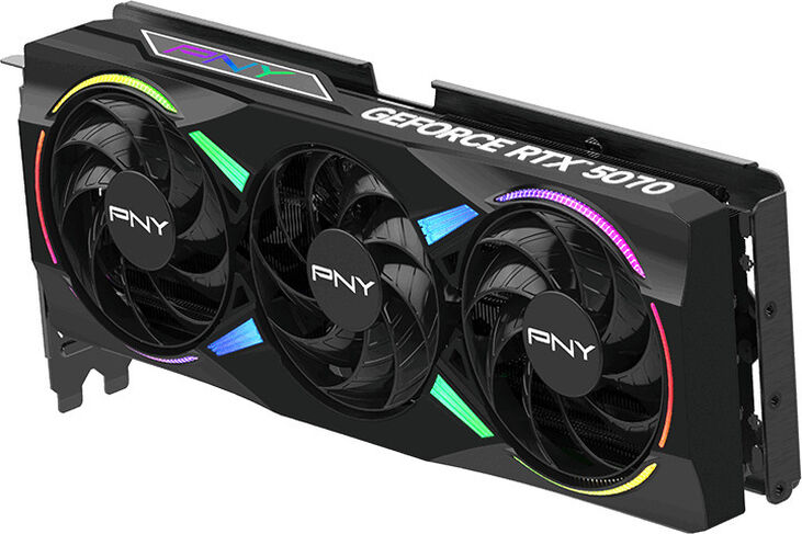 Tarjeta Gráfica PNY GeForce® RTX 5070 Gaming RGB Triple Fan OC 12GB GDDR7 DLSS4 image number 4