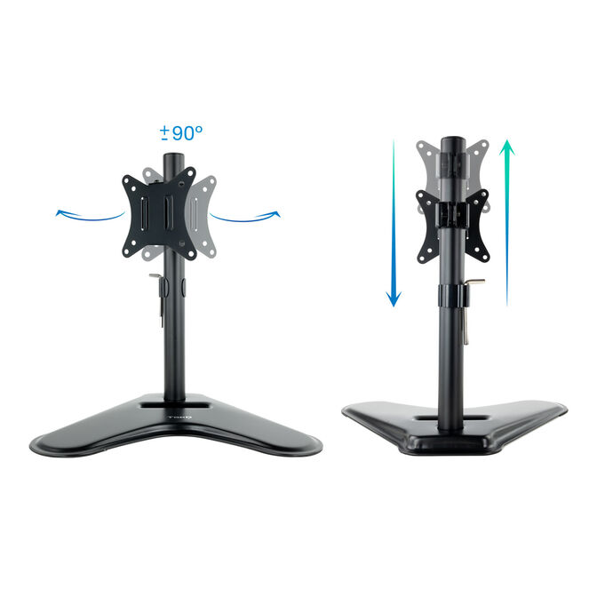 Soporte de Mesa Tabletop Tooq Tilt e Altura Ajustable 17" a 32" Max. 9kg Negro image number 6