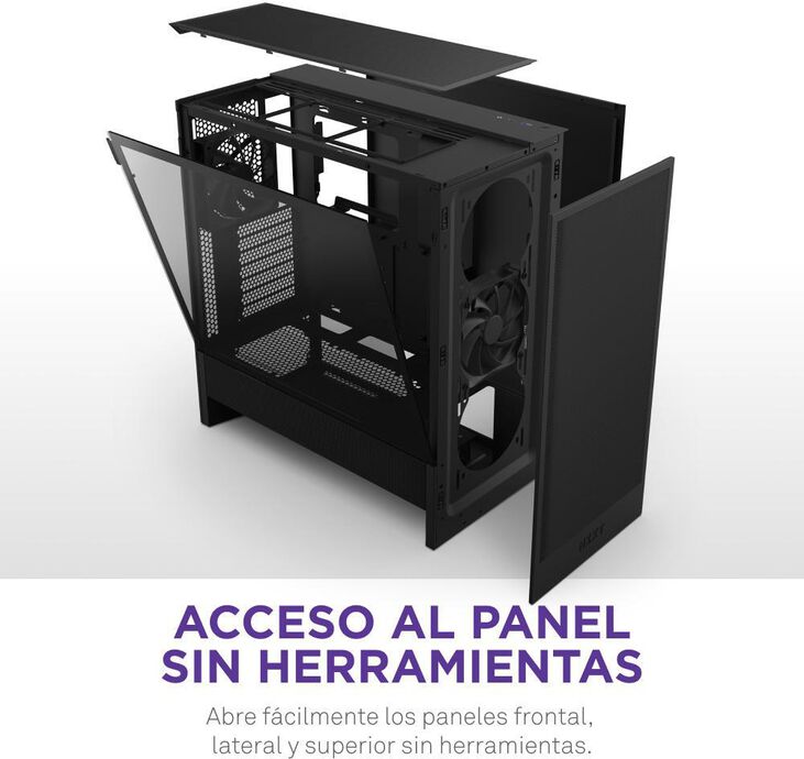 Torre  ATX NZXT H5 Flow Compact Negra image number 10