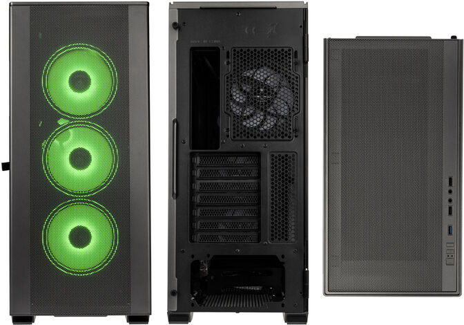 Caja ATX Kolink Stronghold Prism RGB Aluminio Negro image number 3