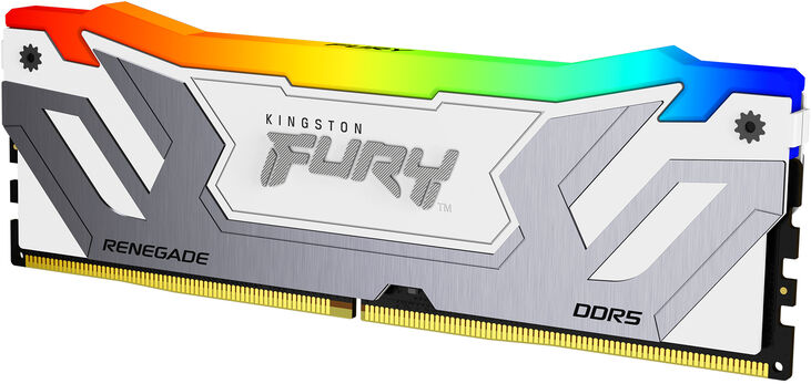 Kingston Kit 48GB (2 x 24GB) DDR5 CU-DIMM 8400MHz FURY Renegade RGB White CL40 image number 1