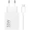 Cargador de carga Rápida Xiaomi 33W HyperCharge Combo USB Tipo-A Blanco + Cable USB-A a USB-C