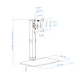 Soporte de Mesa Tooq Inclinable y Altura Ajustable de 17" a 27" M&aacute;x. 6 kg para Brazo Blanco image number null