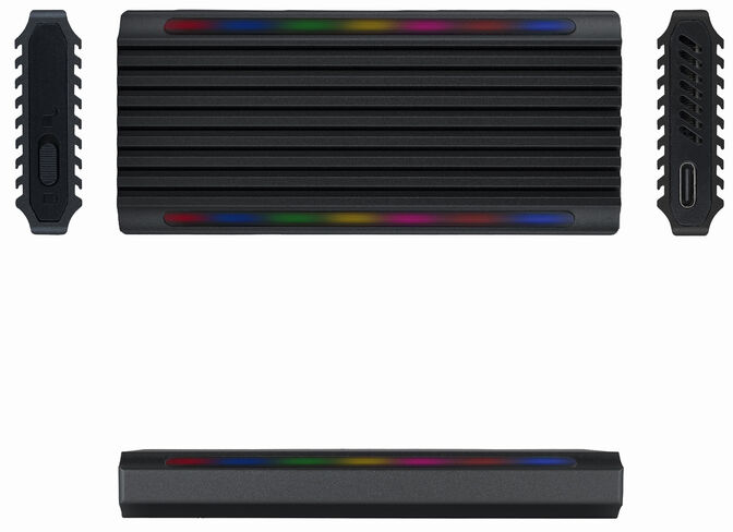 Caja Externa SSD Tooq M.2 NGFF/NVMe SSD - USB 3.1 Gen 2 USB-C RGB image number 2