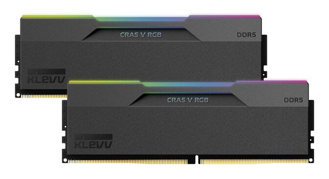 KLEVV Kit 32GB (2 x 16GB) DDR5 CRAS V 6000MHz CL28 RGB Obsidian Black (Intel XMP/AMD Expo) image number 0