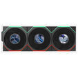Ventilador Lian Li UNI FAN TL120 LCD FLEX Wireless Reverse Blade Negro 120mm (Pack 3) image number null