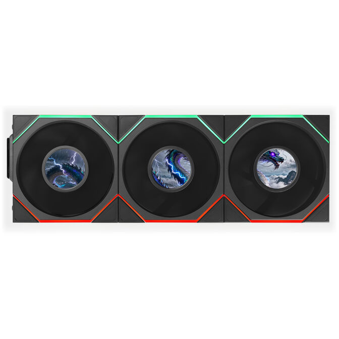 Ventilador Lian Li UNI FAN TL120 LCD FLEX Wireless Reverse Blade Negro 120mm (Pack 3) image number 2