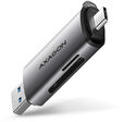 Lector de tarjetas AXAGON CRE-SAC External USB 3.2 Gen1 Type-C+Type-A 2-slot SD/microSD image number null