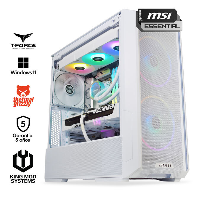 Ordenador King Mod Gamer-PC Ryzen 7 7800X3D 32GB DDR5 2TB RTX 5070 WiFi W11 image number 0