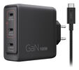 Caregador Lenovo de Parede Multi Portas USB-C 100W Dual GaN + Cabo USB-C 1.8m image number null
