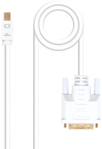 Cable Conversor NanoCable Mini DisplayPort/M para DVI/M 5 M Blanco