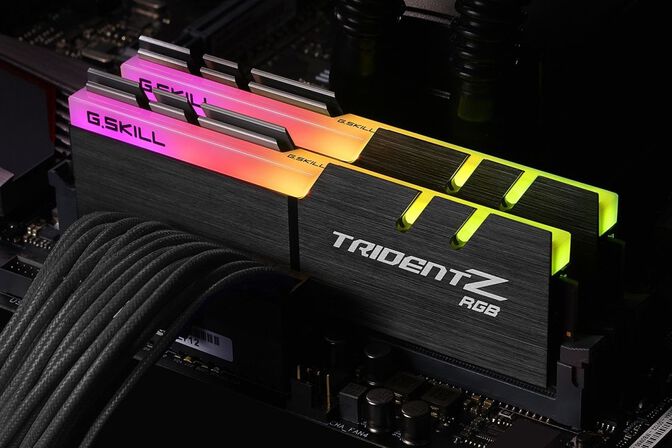G.Skill Kit 16GB (2 X 8GB) DDR4 3200MHz Trident Z RGB CL16 image number 2