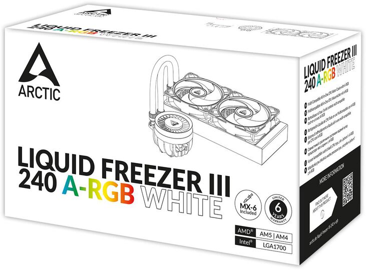 Kit Refrigeración Líquida Arctic Liquid Freezer III White - 240mm image number 15