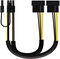 Cable Placa Gráfica NanoCable - 2x 5.25"M para PCI-E (Molex 6/2Pinos) M 20 CM