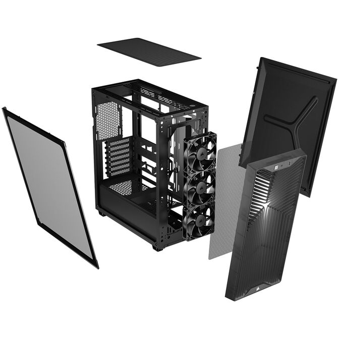 Torre ATX Corsair 3200D RS Perfomance Smoke Cristal Templado image number 7