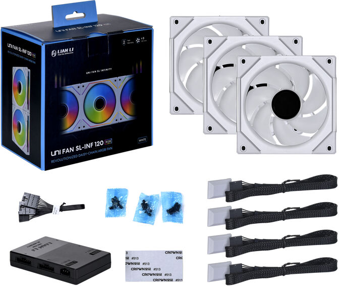 Ventilador Lian Li UNI FAN SL120 Infinity RGB PWM Blanco 120mm (Pack 3) image number 8