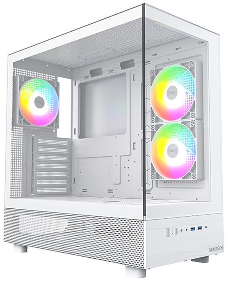 Caja ATX Montech XR RGB Vidrio Templado Blanco image number 0