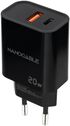 Cargador Nanocable USB-C/PD + USB-A/QC 20W Negro image number null