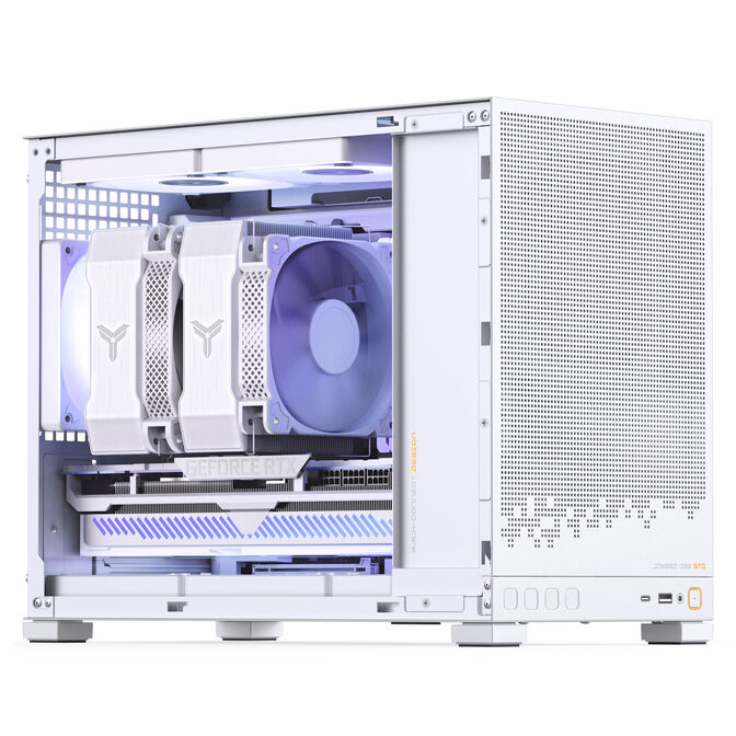 Caja Micro-ATX Jonsbo D32 STD MESH Vidrio Temperado Blanco image number 4