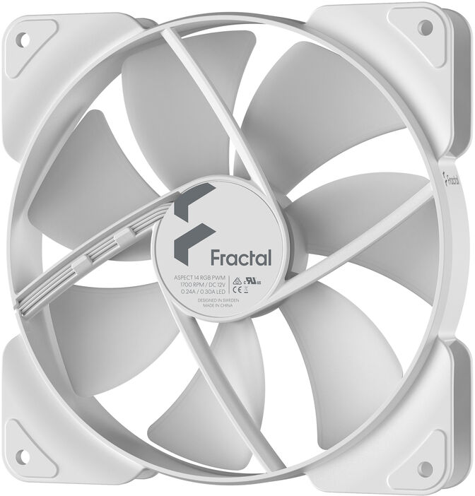 Ventilador Fractal Design Aspect 14 140mm PWM RGB Blanco image number 3