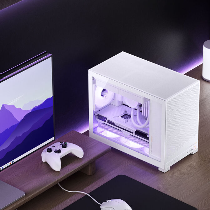 Caja Micro-ATX Jonsbo D32 STD Vidrio Temperado Blanco image number 17