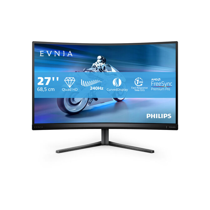Monitor Curvo Gaming Philips EVNIA 27" 27M2C5500W VA QHD 240Hz 0.5ms FreeSync Premium Pro HDR400 image number 9