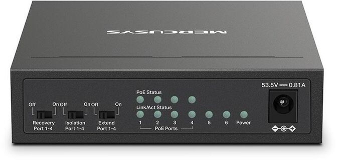 Switch SOHO Mercusys MS106LP 6 Portas 10/100 Mbps Managed PoE+ image number 2