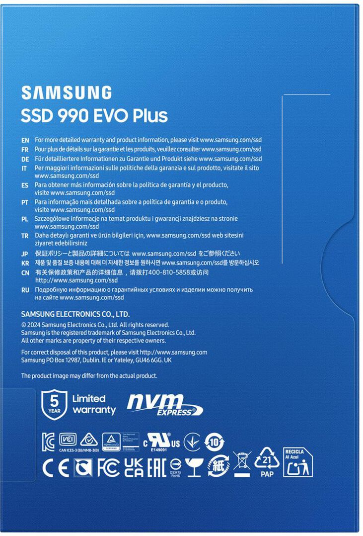 SSD Samsung 990 EVO Plus 2TB Gen4 M.2 NVMe (7250/6300MB/s) image number 5