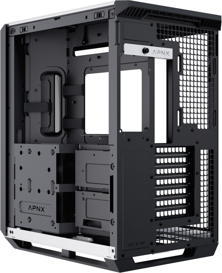 Caja ATX APNX V1 Negro/Blanco/Madera image number 6