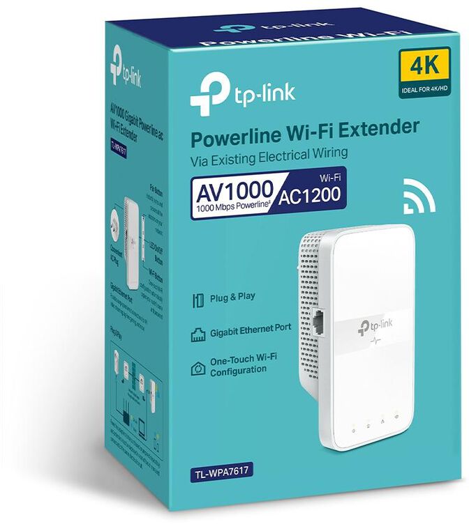 Repetidor TP-Link TL-WPA7617 AV1000 Gigabit Repetidor AC1200 Wi-Fi image number 2